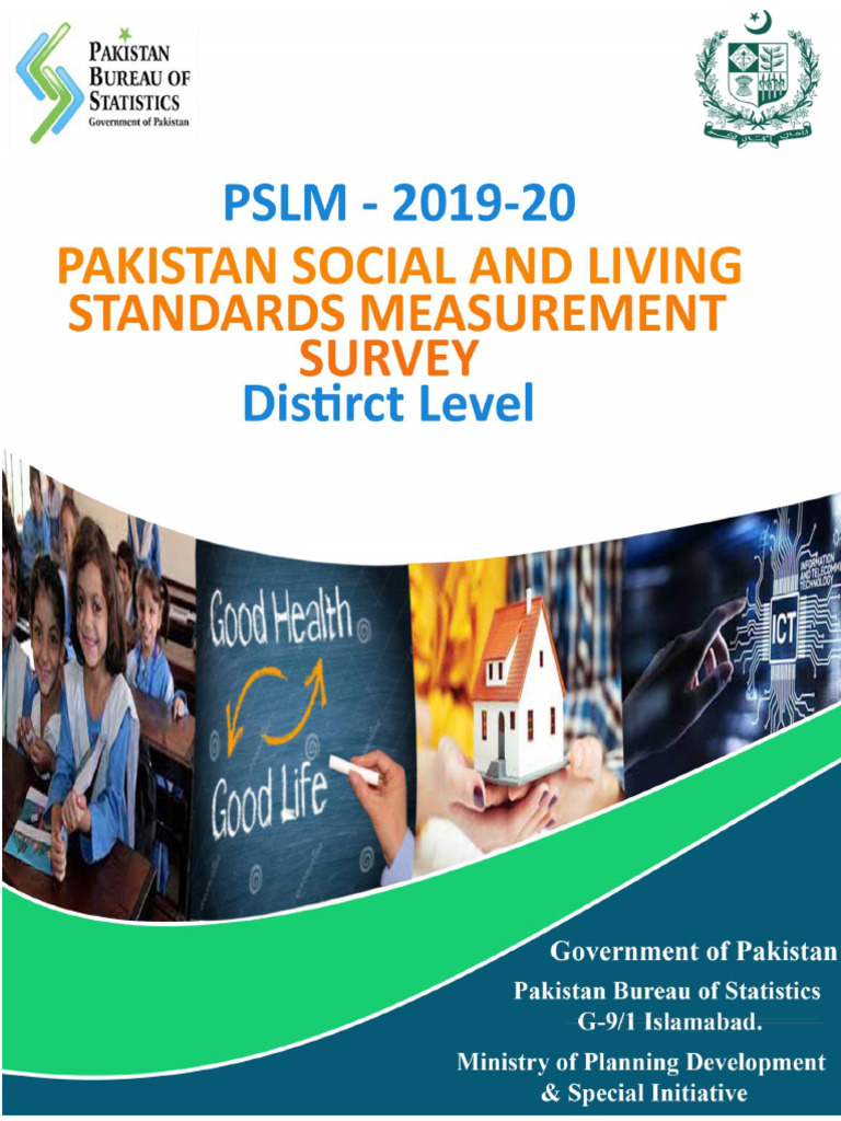 PSLM 2019-20 District Level Survey | PDF | Sampling (Statistics ...