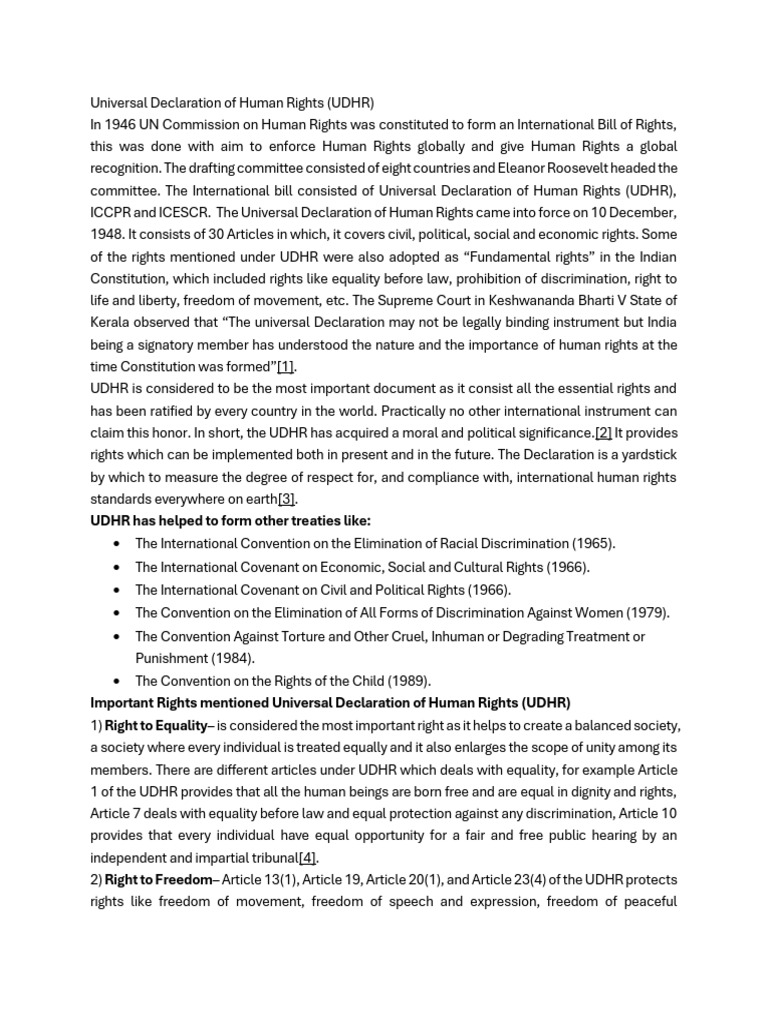 UDHR | PDF | Human Rights | Political Science