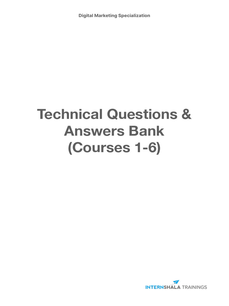 Technical Question Bank | PDF | Search Engine Optimization | Online ...