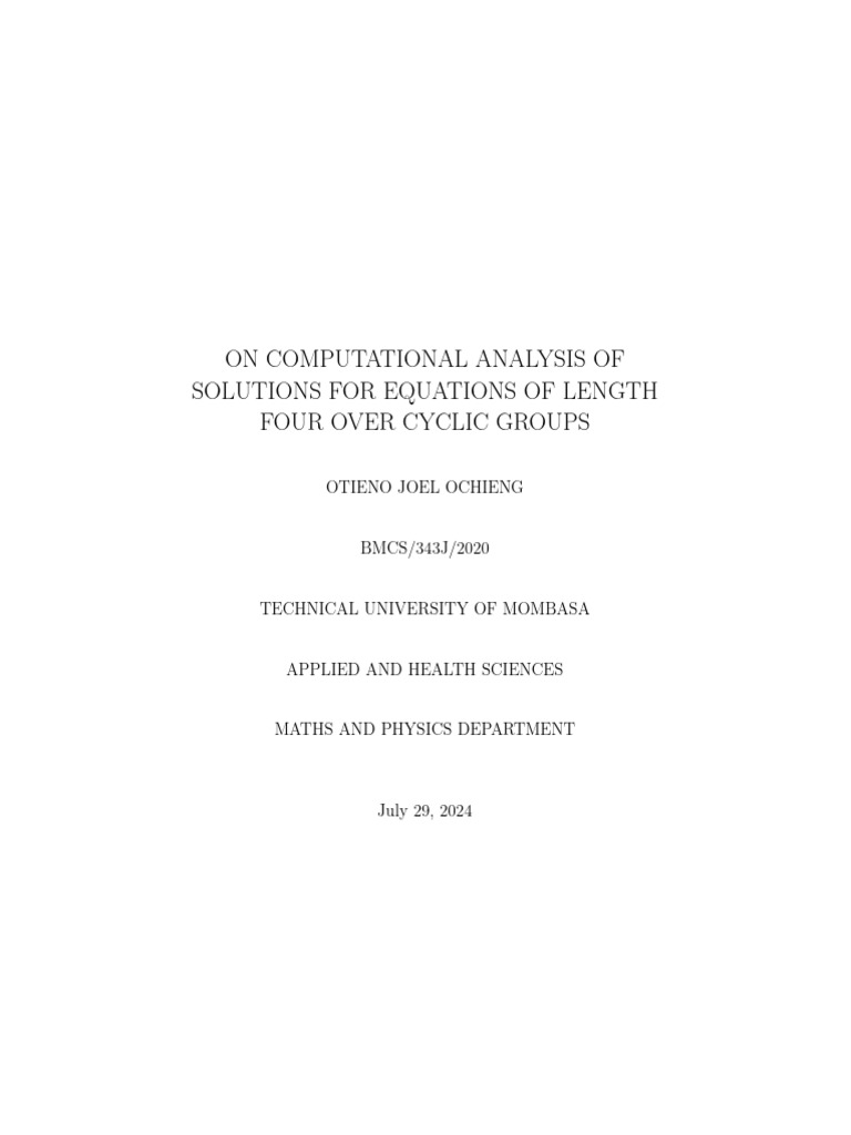 For Submission | PDF | Group (Mathematics) | Equations