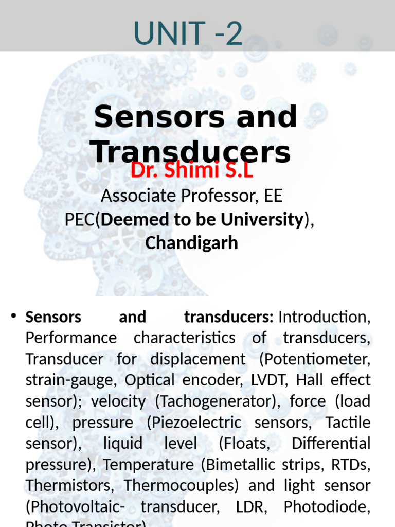 Sensors and Transducers Overview | PDF | Piezoelectricity | Sensor