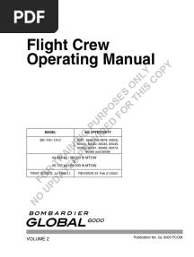 Global 6000 Flight Crew Operating Manual (FCOM) Volume 2