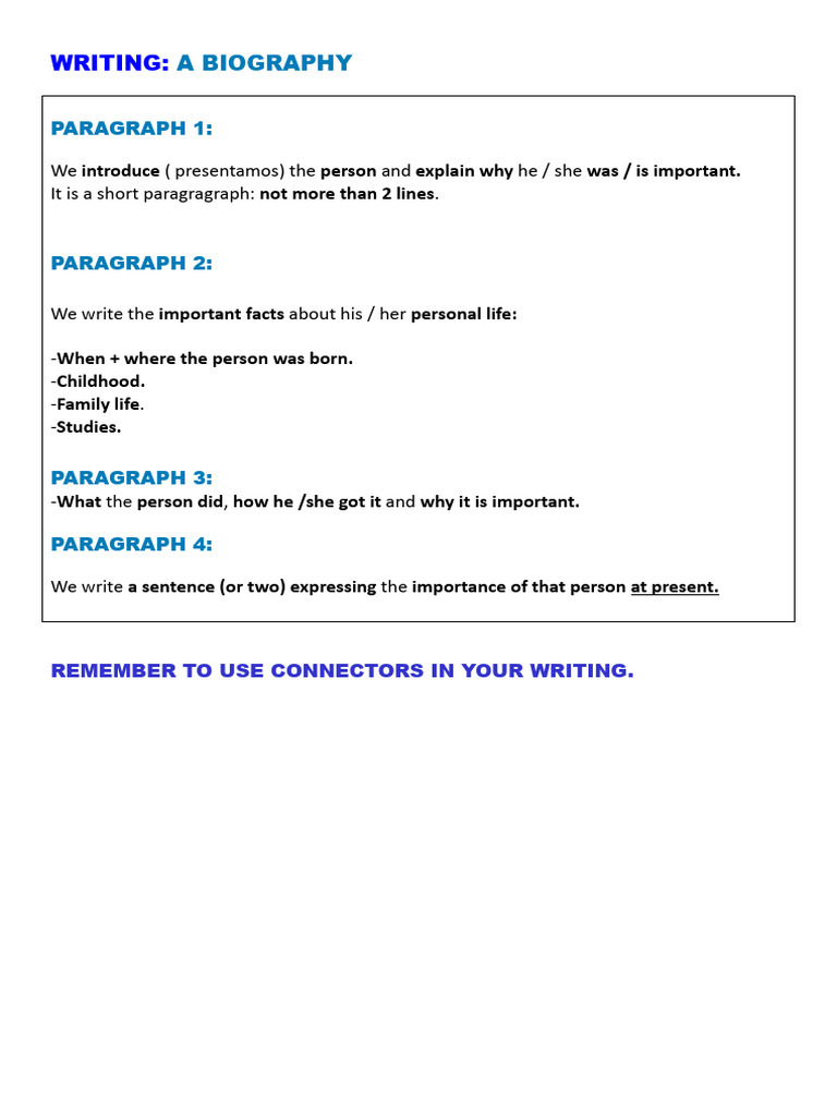 Writing A Biography | PDF