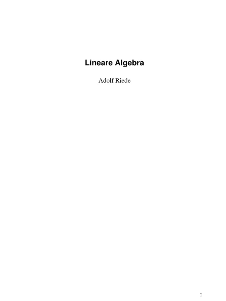 Lineare Algebra