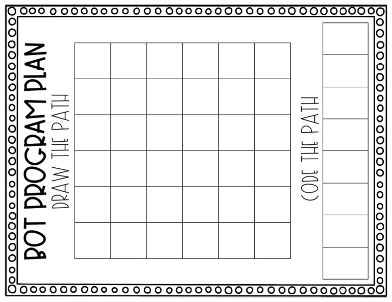 Beebot Grid Path Coding Plan | PDF | Art | Computers