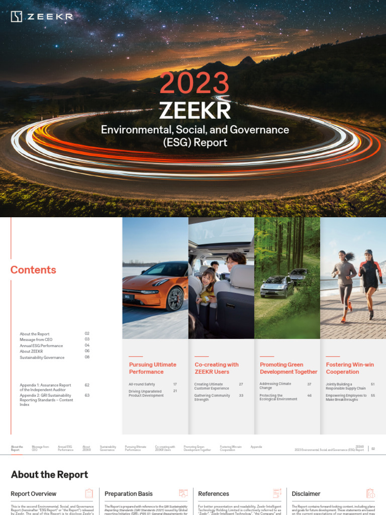 ESG Report Zeekr 2023 | PDF | Regulatory Compliance | Risk Management