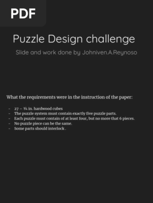 Puzzle Design challenge