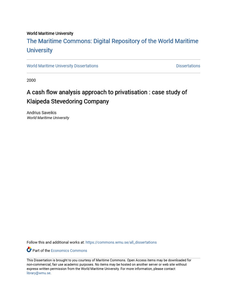 A Cash Flow Analysis Approach To Privatisation - Case Study of KL | PDF ...