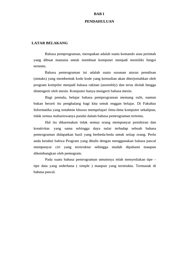 Tipe Data dan Variabel dalam Pascal | PDF