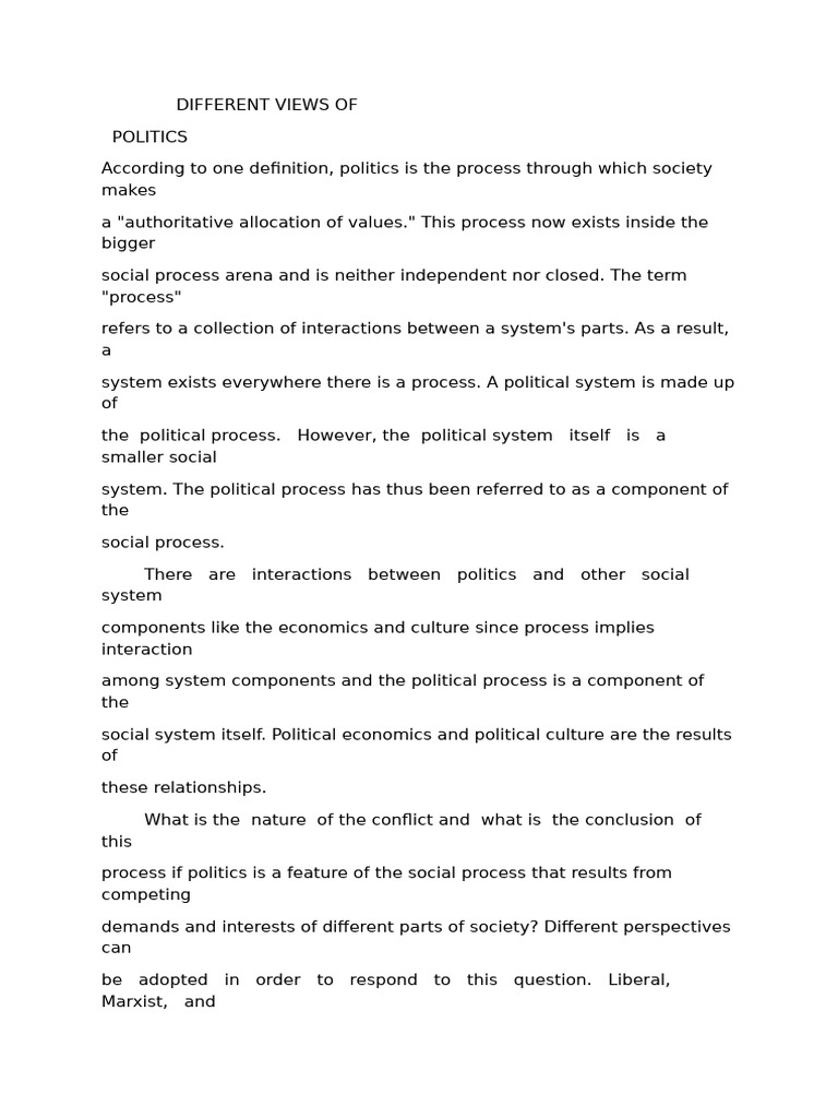 Perspectives on Political Systems | PDF | Marxism | Liberalism