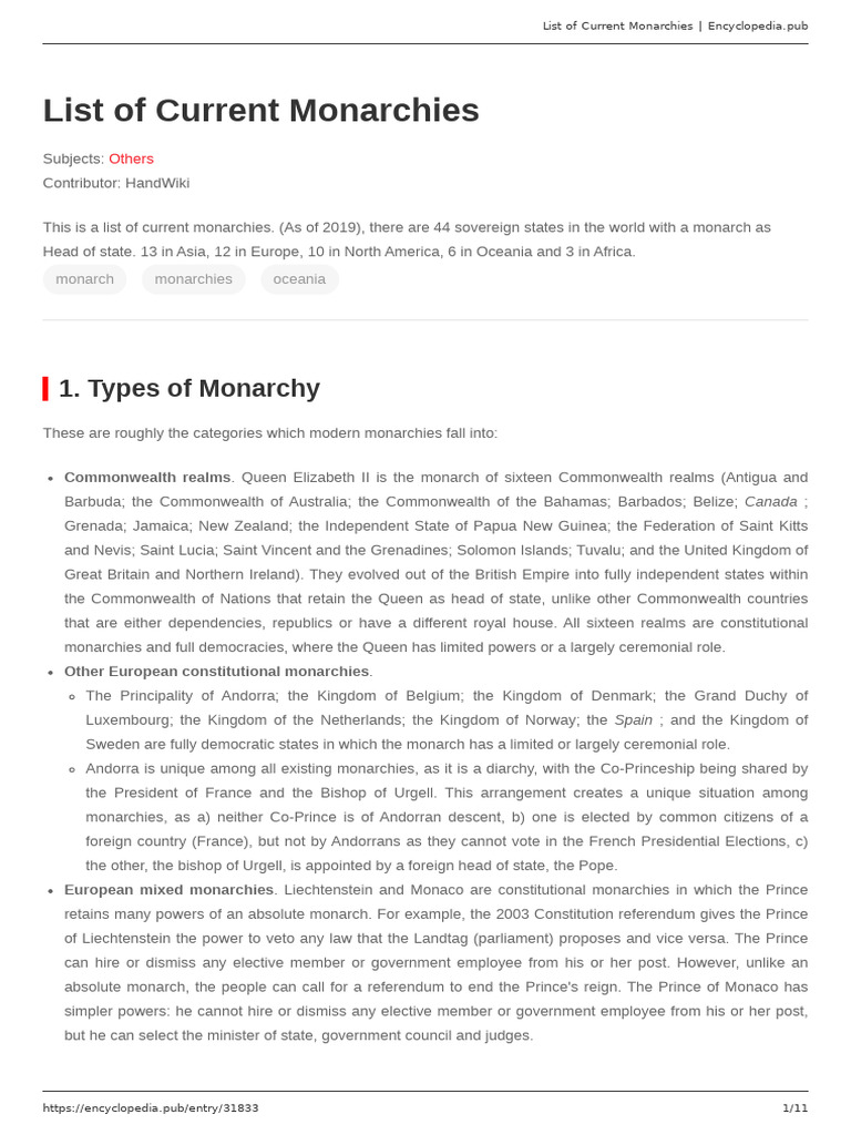 list-of-current-monarchies-1-pdf-monarchy-monarch