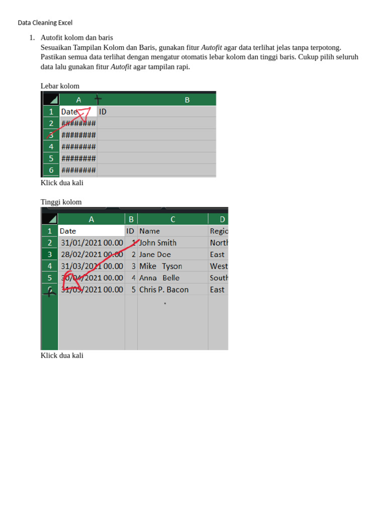 Pembersihan Data Efektif di Excel | PDF | Metode & Bahan Ajar
