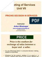 MOS Unit - 7 Pricing in Services
