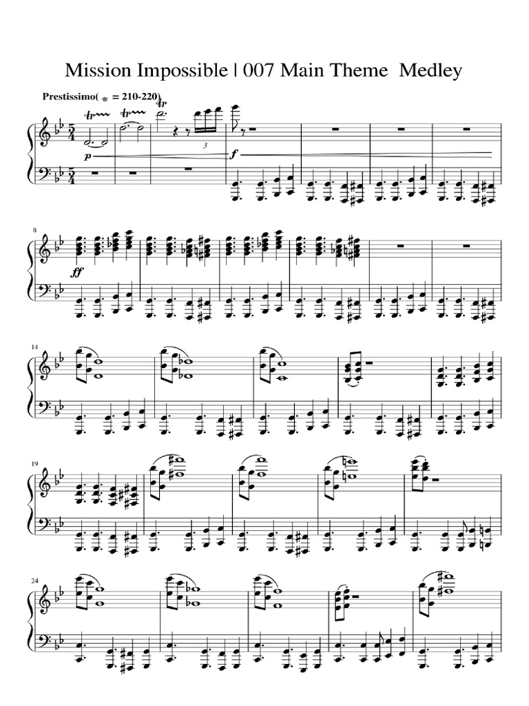 Mission Impossible Main Theme 007 Pdf