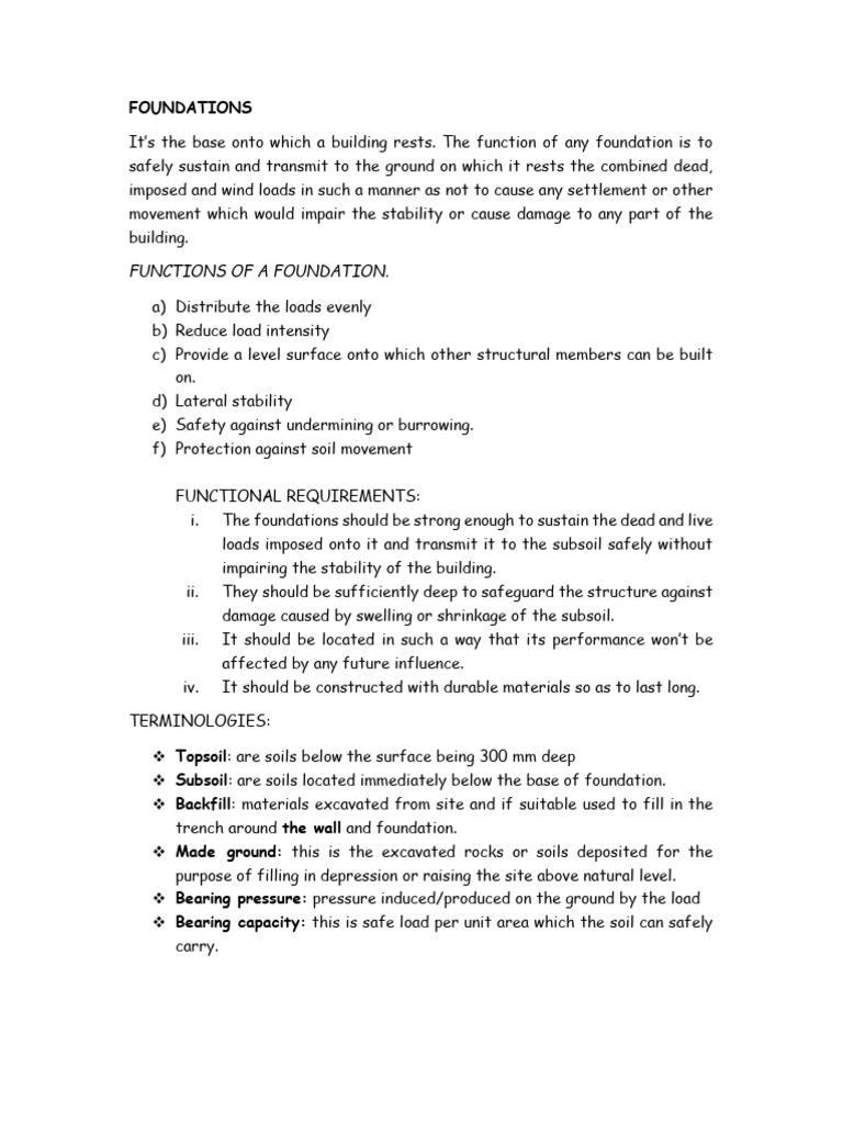 Introduction To Foundations | PDF | Deep Foundation | Foundation ...