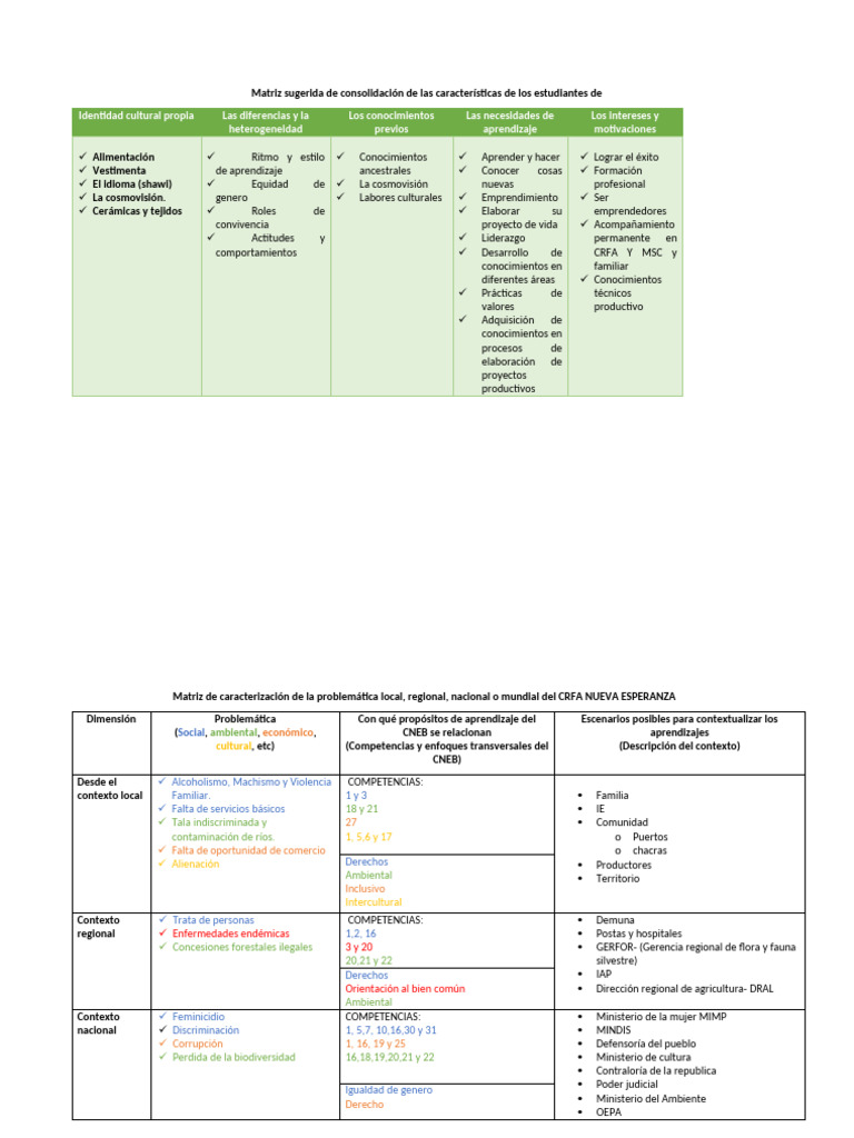 Crfa Nueva Esperanza - Caractrizacion | PDF | Iniciativa empresarial ...