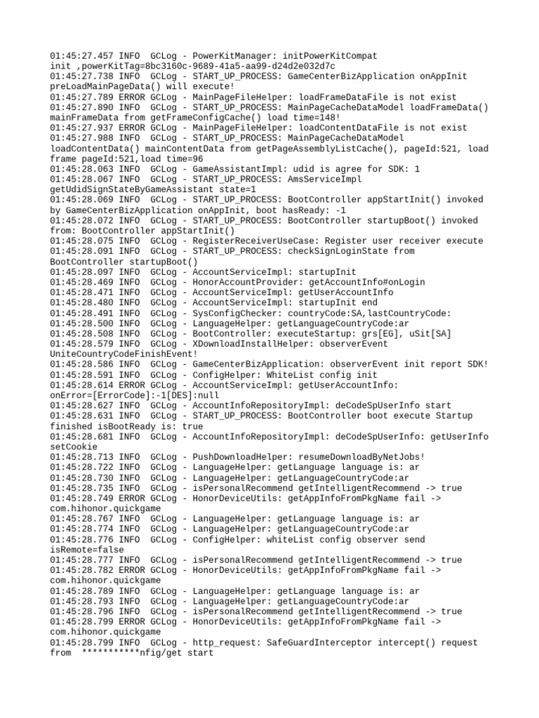 Game Center Startup Log Analysis | PDF | Computer Data | Internet ...