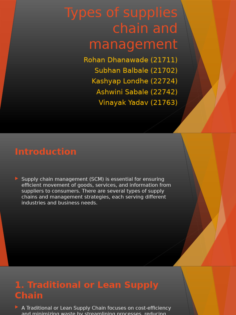 Types of Supply Chain Management Explained | PDF | Supply Chain | Lean ...