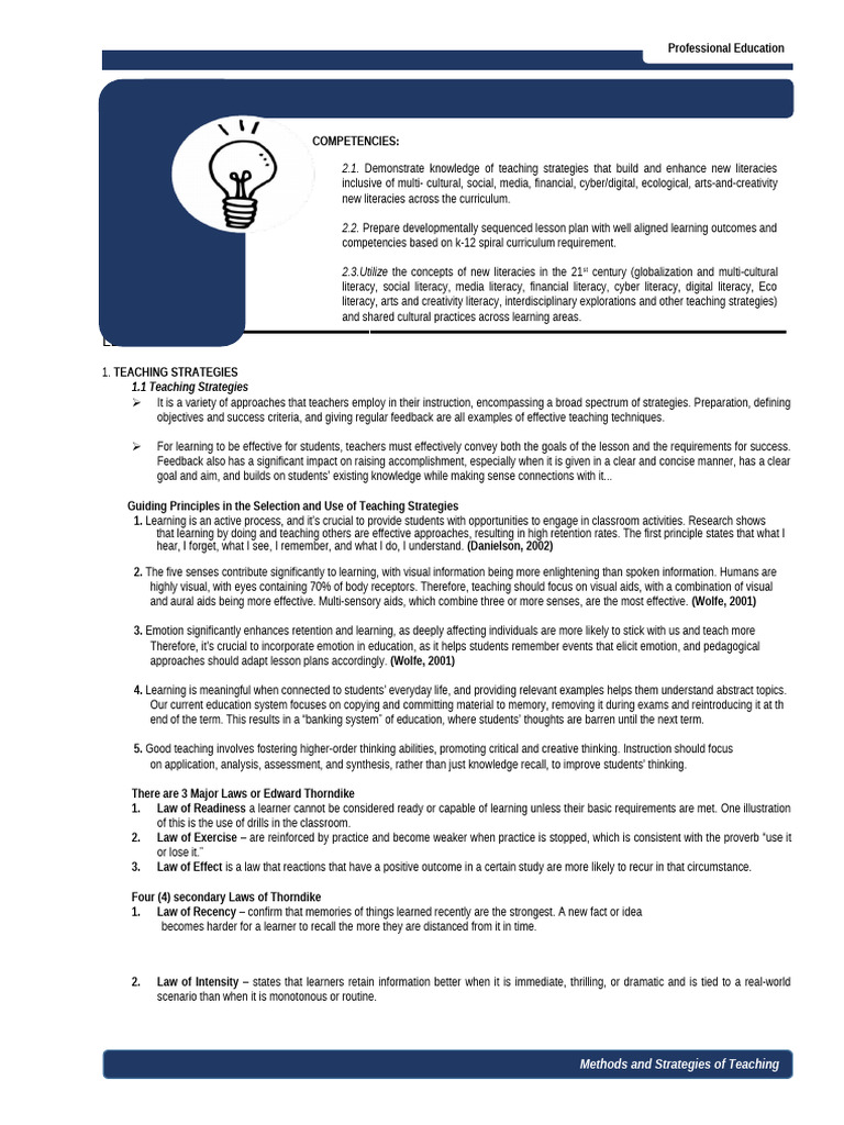 04 - Methods and Strategies of Teaching | PDF | Educational Assessment ...