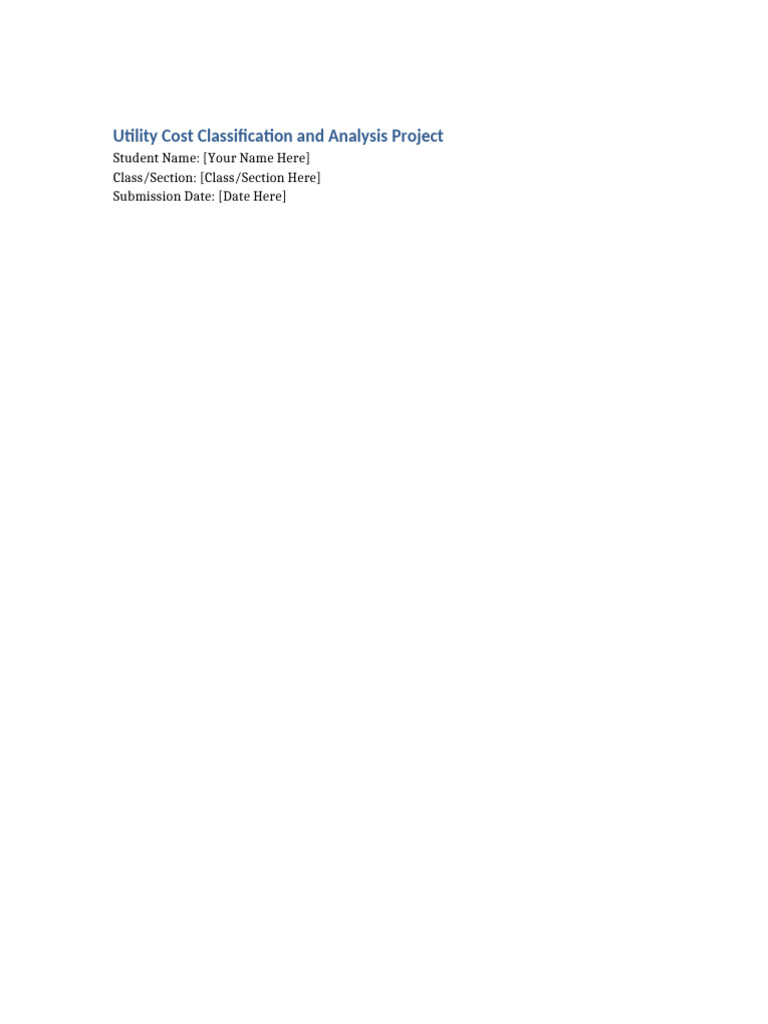 Utility Cost Analysis and Management Guide | PDF | Expense ...