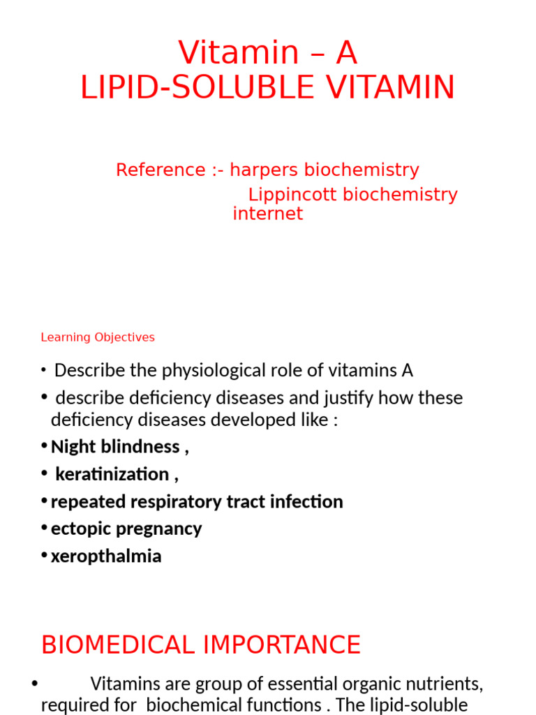 Vitamin A (Autosaved) | PDF | Vitamin A | Retinal