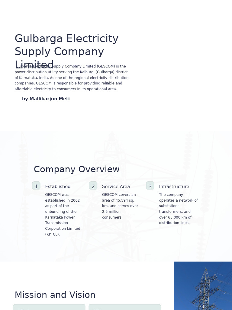 Gescom 2PPT | PDF | Electric Power Distribution | Public Utility