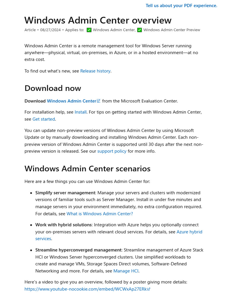 Managing Azure VMs with Windows Admin Center | PDF | Microsoft Windows ...
