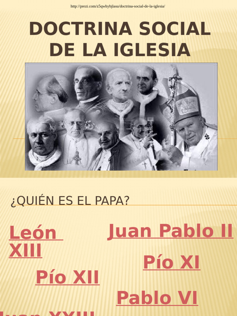 Doctrina Social de la Iglesia Católica | PDF | Doctrina social católica ...