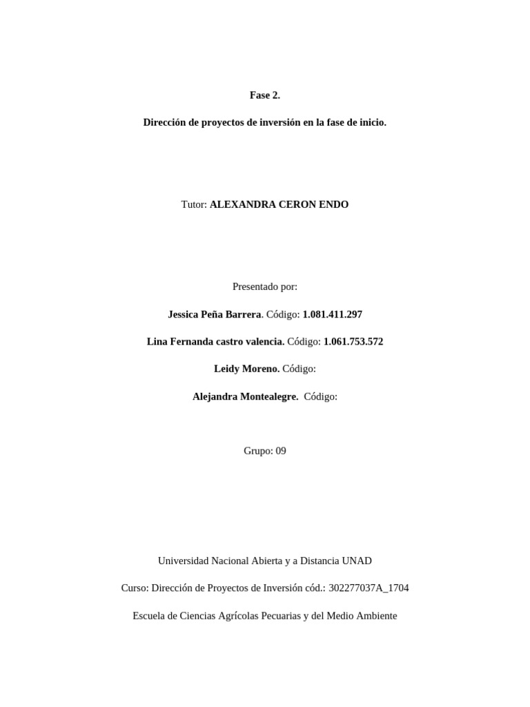Anexo 1 Fase 2 - Plantilla Acta de Constitución Del Proyecto | PDF ...