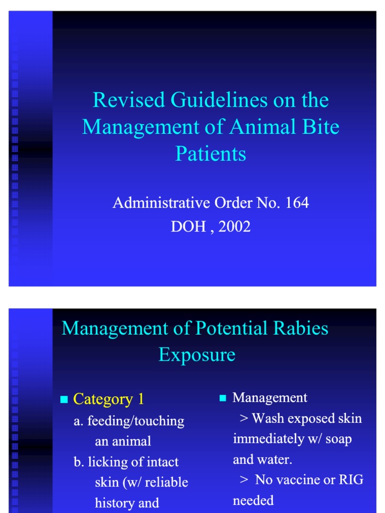 2024 DOH Rabies Exposure Guidelines | PDF | Rabies | Veterinary Medicine