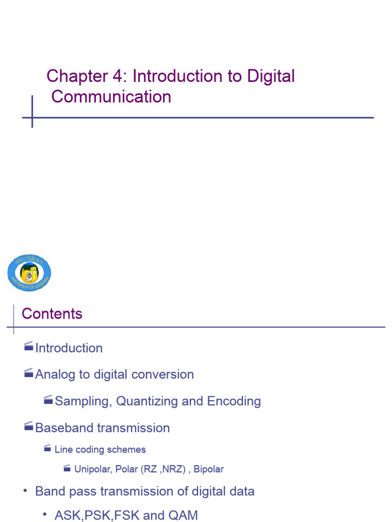 Digital Communication Fundamentals | PDF | Modulation | Sampling ...