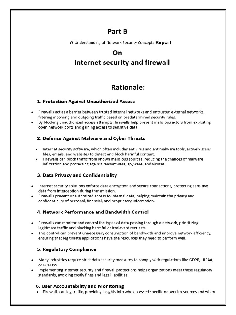 Internet Security and Firewall Basics | PDF | Security | Computer Security