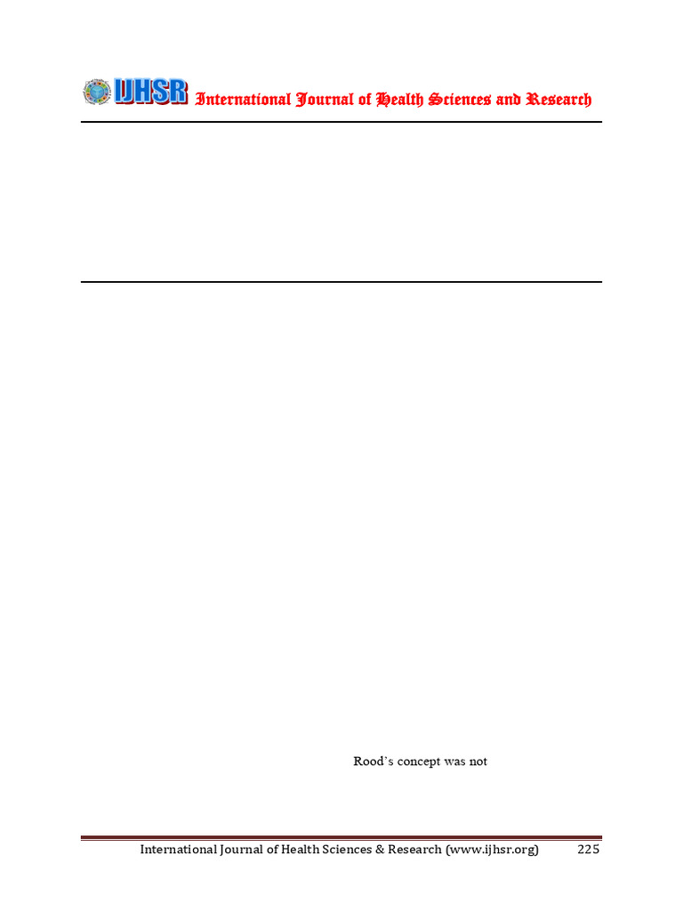 Rood Approach: Principles and Concepts | PDF | Skeletal Muscle ...