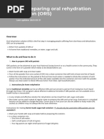 ORS Preparation Steps and Guidelines | PDF