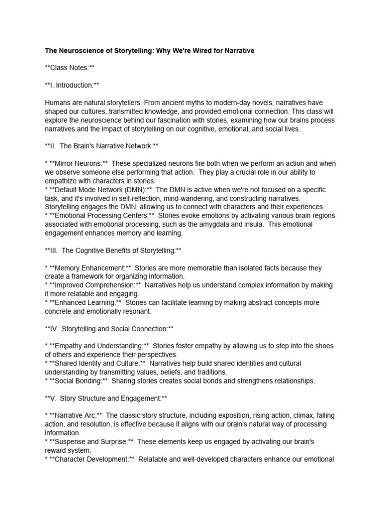 The Neuroscience of Storytelling - Why We're Wired For Narrative | PDF ...