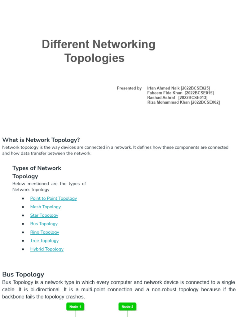 Understanding Network Topologies | PDF | Network Topology | Computer ...