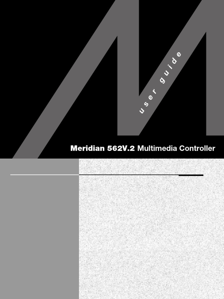 Meridian 562V Multimedia Controller Guide | PDF | Audio Electronics ...