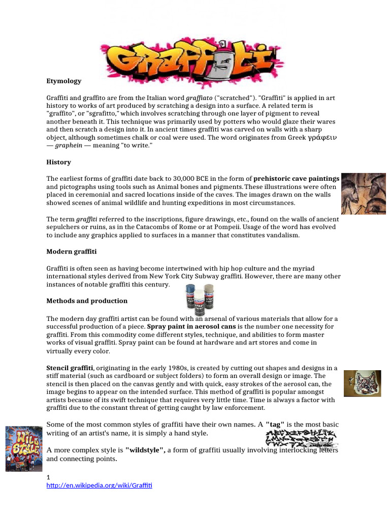 Graffiti Story Text | PDF | Graffiti | Mural