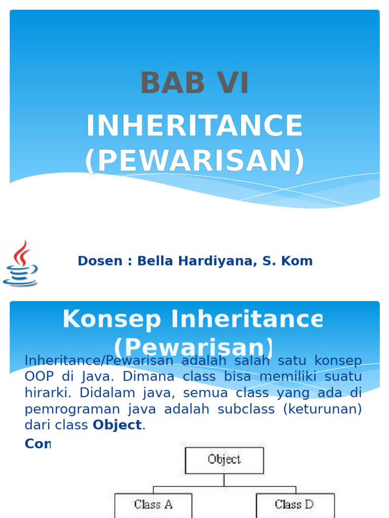 Konsep Inheritance Java OOP | PDF