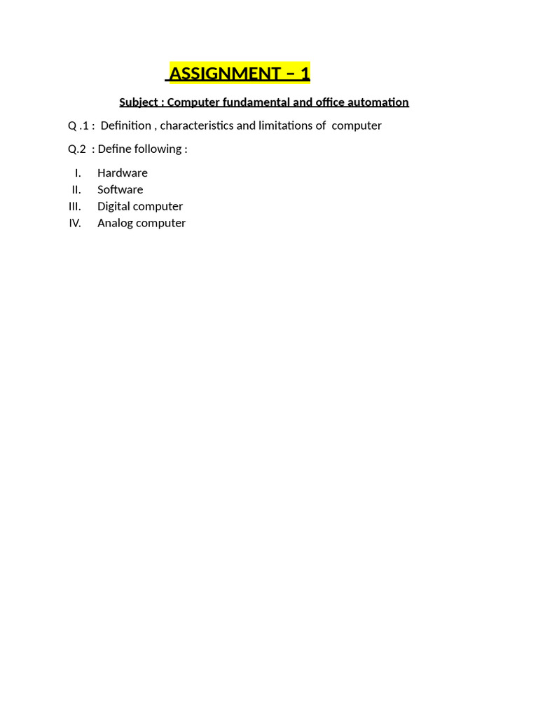 Assignment Bba 1 ABC | PDF