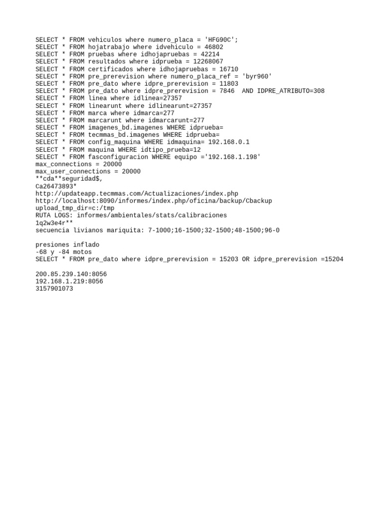SQL Queries for Vehicle Data Retrieval | PDF | Computers | Technology ...