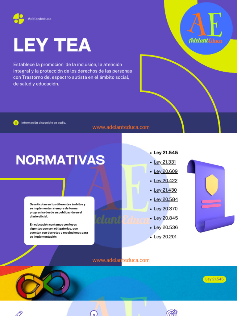 Ley TEA: Igualdad y Educación Inclusiva | PDF | Espectro autista ...