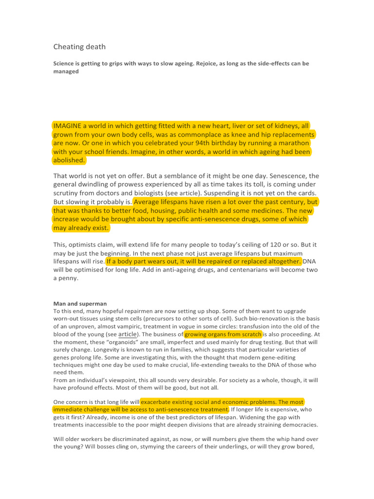 Advances in Anti-Aging Science | PDF | Marriage