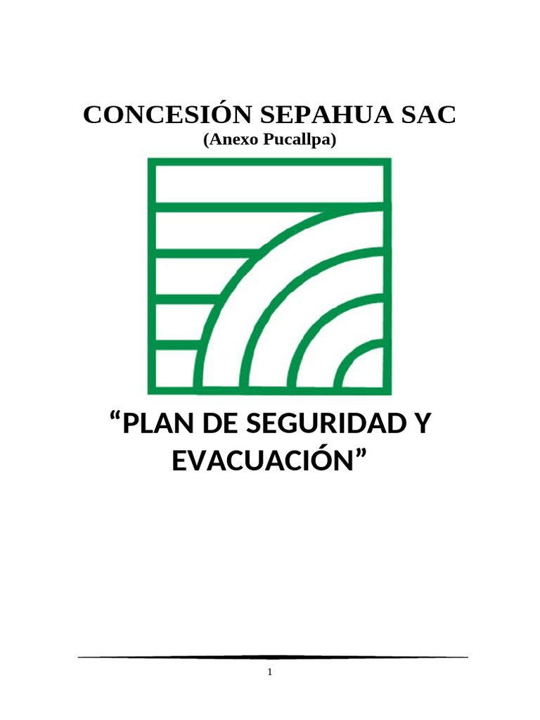 Plan de Seguridad y Evacuación Ucayali | PDF | Defensa Civil | Incendios