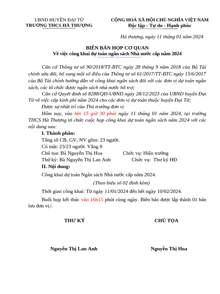 Cong Khai Du Toan NSNN Cap Dau Nam 2024 195d8 | PDF