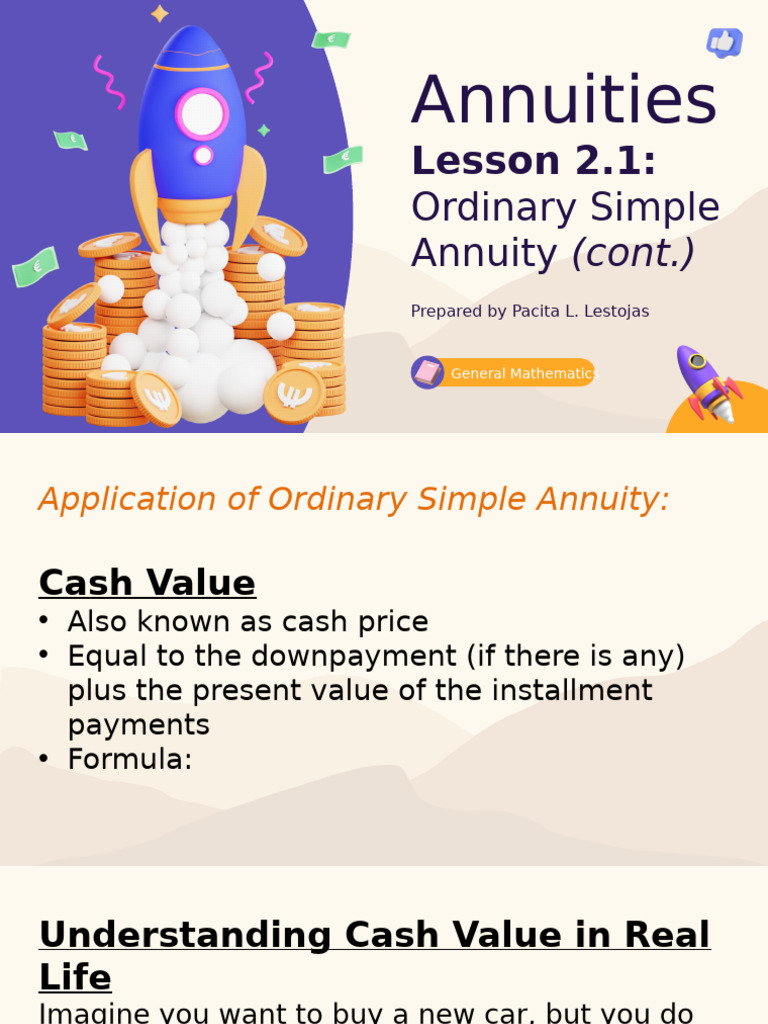 Understanding Ordinary Annuities | PDF | Interest | Present Value