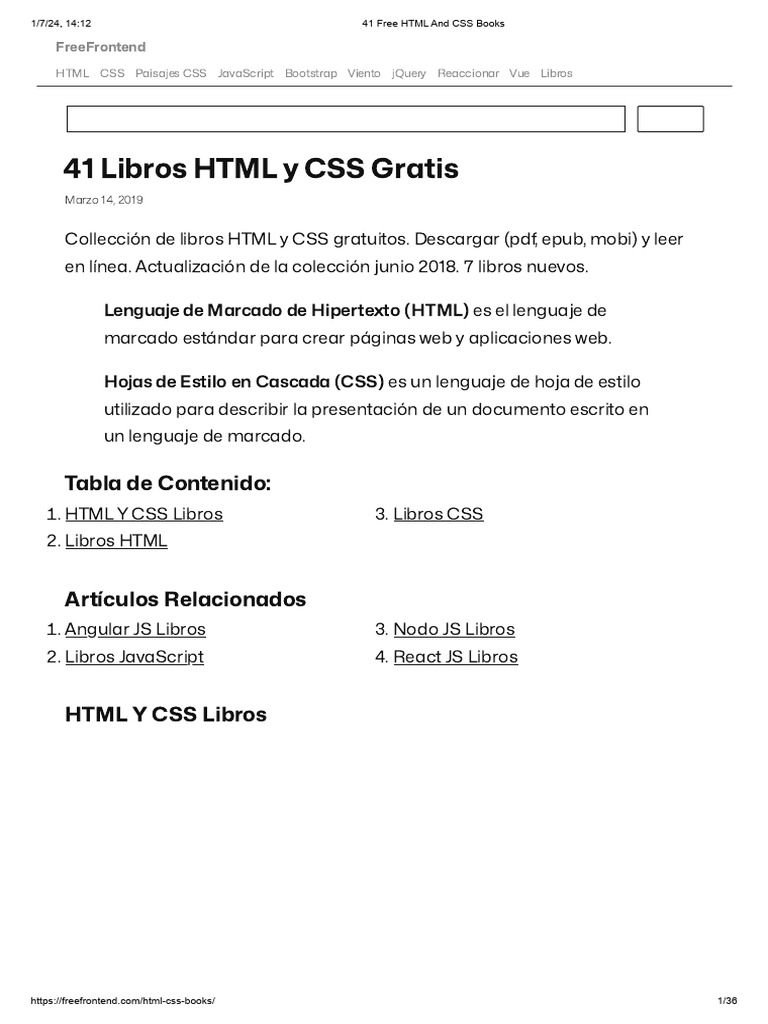 41 Free HTML and Css Books | PDF | Bootstrap (marco frontal) | HTML