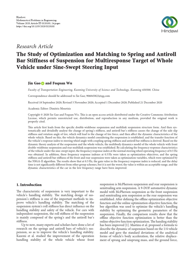 The Study of Optimization and Matching To Spring A | PDF | Mathematical ...