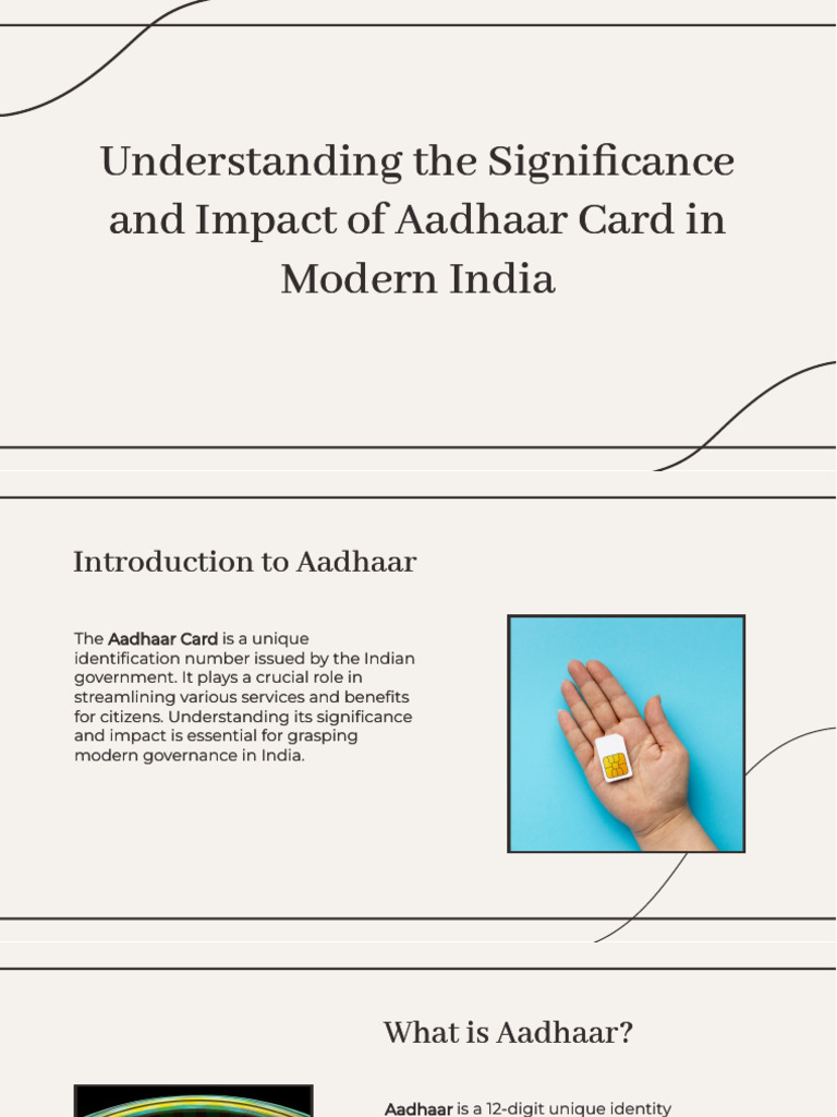 Significance Of Aadhaar Card
