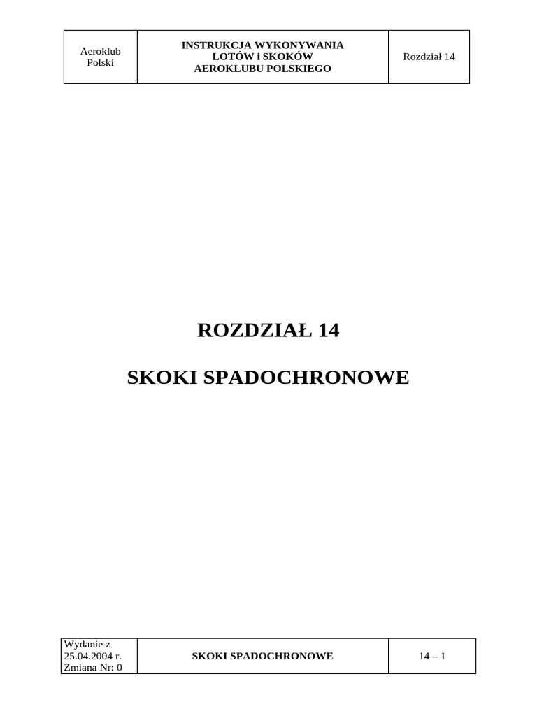 Skoki Spadochr | PDF